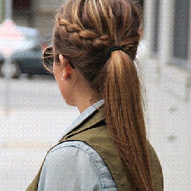 Braid Into Ponytail Love It But My Hair Isn T That Thick Long