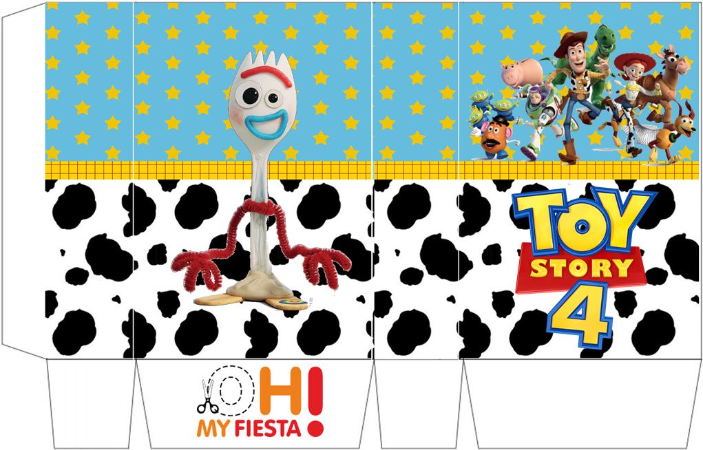 Toy Story 4 Con Forky: Cajas para Imprimir Gratis. - Ideas y material gratis para fiestas y celebraciones O… | Cajas para imprimir, Hacer cajas de regalo, Toy story