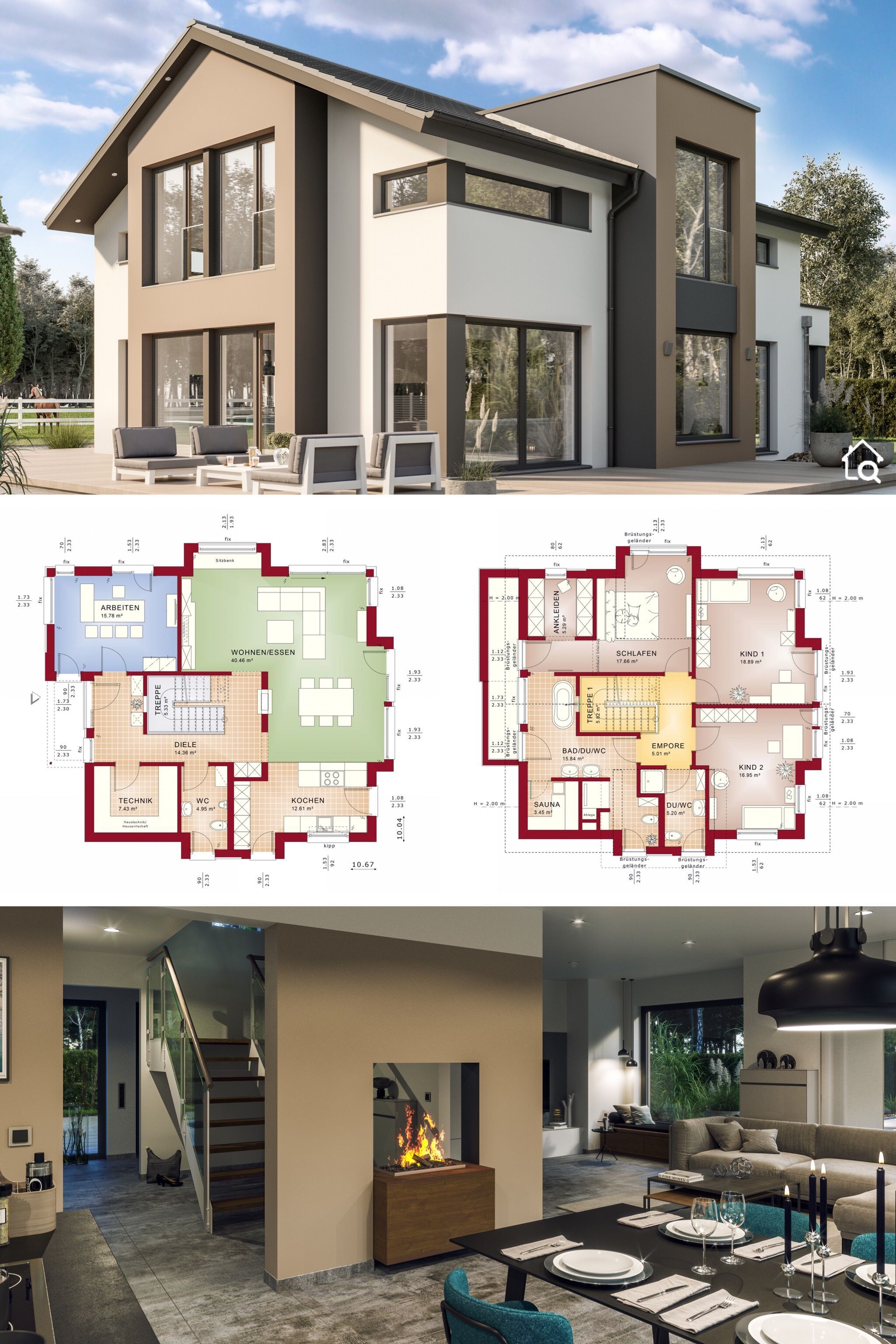 Modernes Fertighaus CONCEPT-M 163 Dresden - | HausbauDirekt.de
