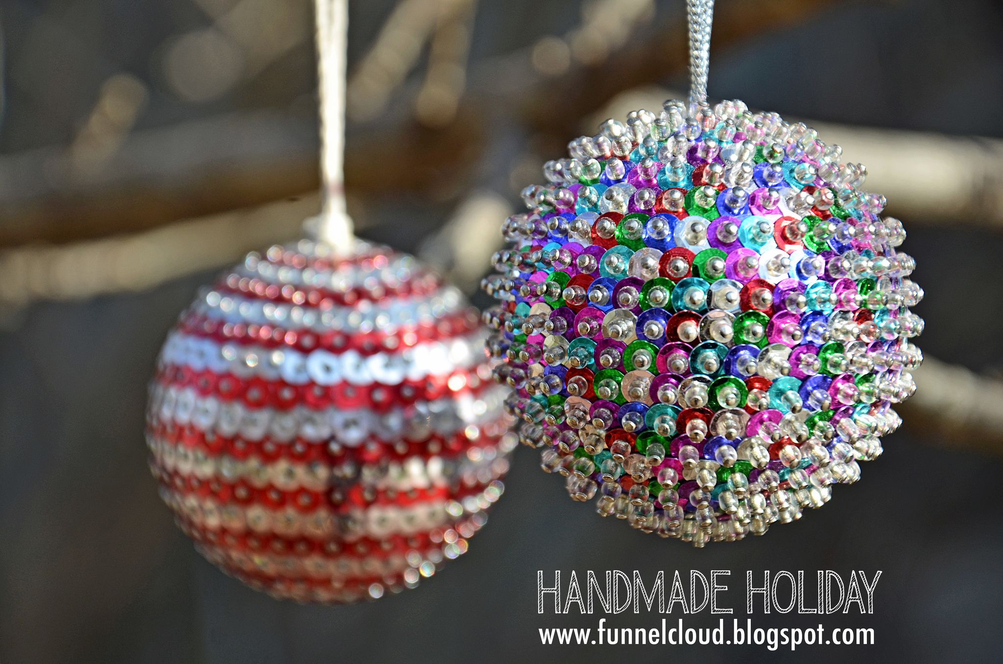 Sequin Christmas Ornaments To Make HOMISHOME