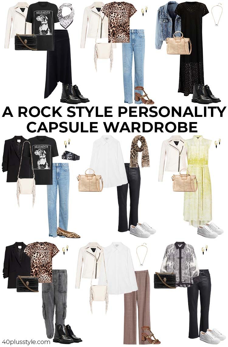 Rock style - style guide and capsule wardrobe for the ROCK style Rocker ...