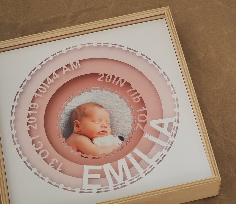 Birth Stats/Birth Announcement Frame/Baby photo frame/baby picture