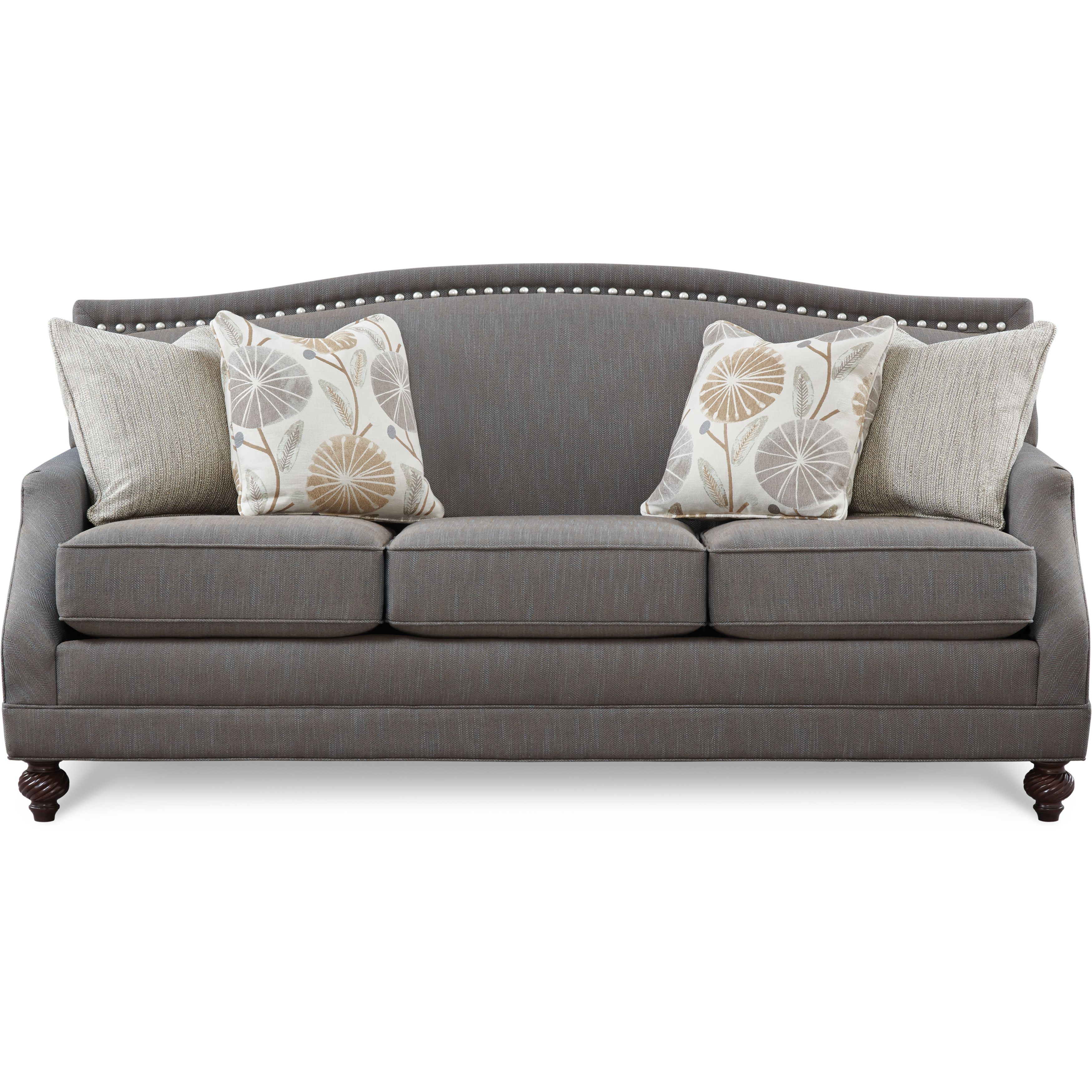 Style Collection A Subtle Herringbone Pattern Was Choosen For The Style Collection A Subtle Herringbone Pattern Was Choosen For The Body Fabric To Highlight Nail Head Trim Pewter Sofa Can Be Casual Or Dressed Up