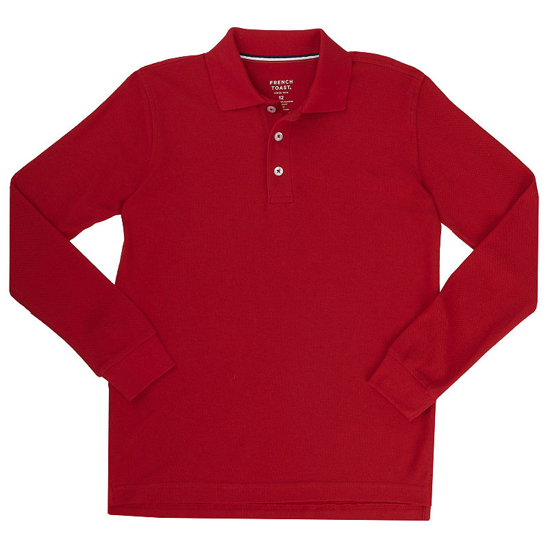 French Toast Boys Long Sleeve Interlock Polo