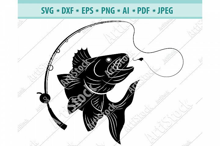 Download Bass Fishing Svg, Fishing Svg, Fishing Hooks Png, Dxf, Eps in 2020 (With images) | Fishing svg ...