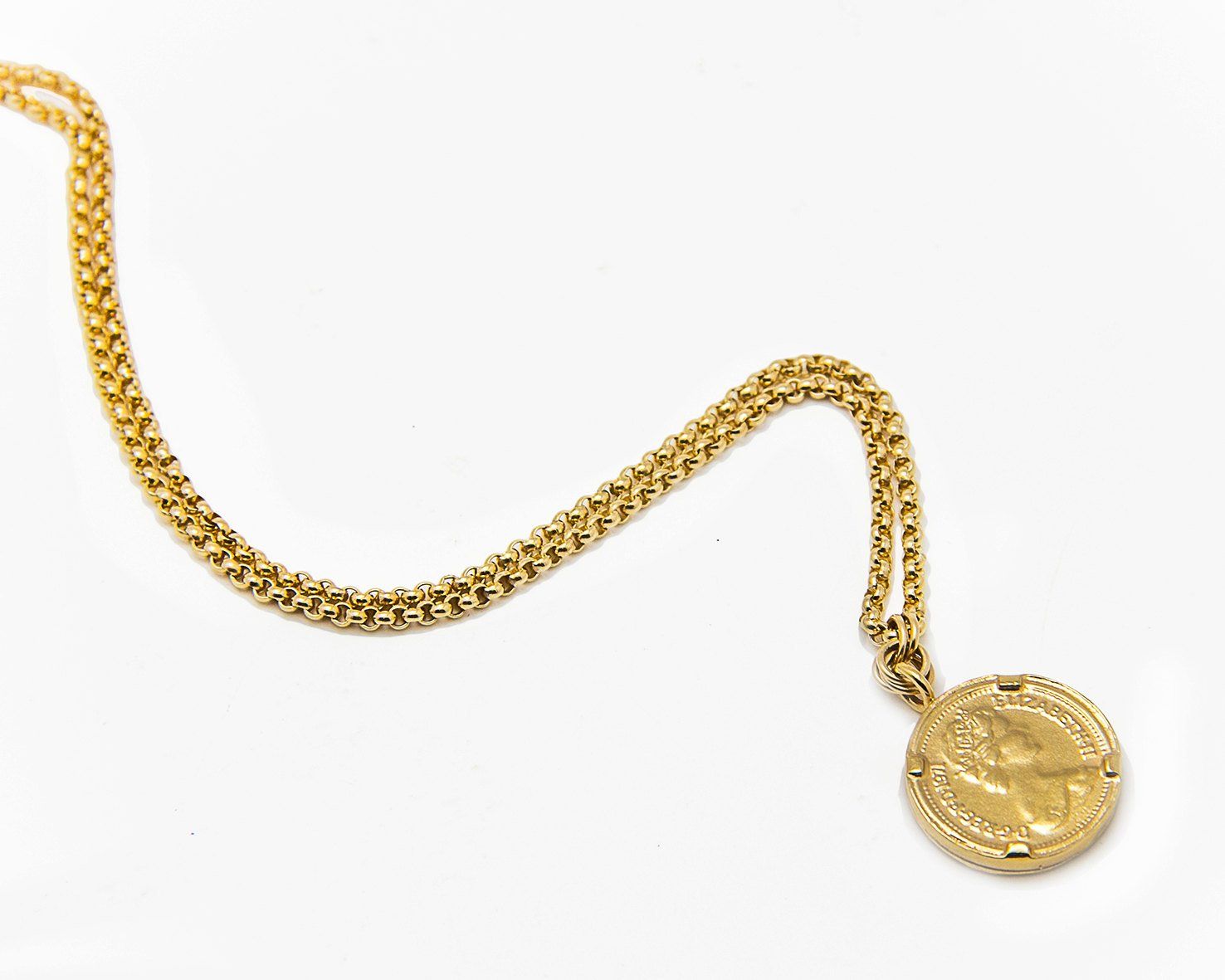 boho chic long chain necklace with a coin gift idea for her Long Gold coin necklace