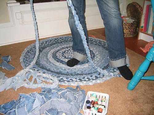 Braided Denim Rug There Is A Technique Where No Sewing Required Braided Denim Rug There Is A Technique Where No Sewing Required Recycle