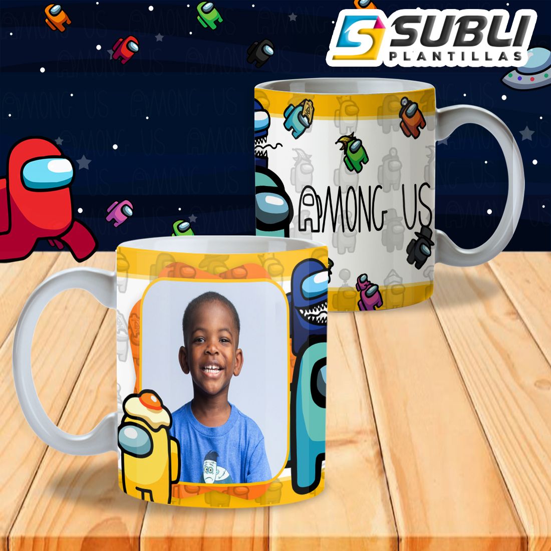 Among Us Plantilla 02 Mugs Tableware Template Trapper Keeper Videogames Plants Dinnerware
