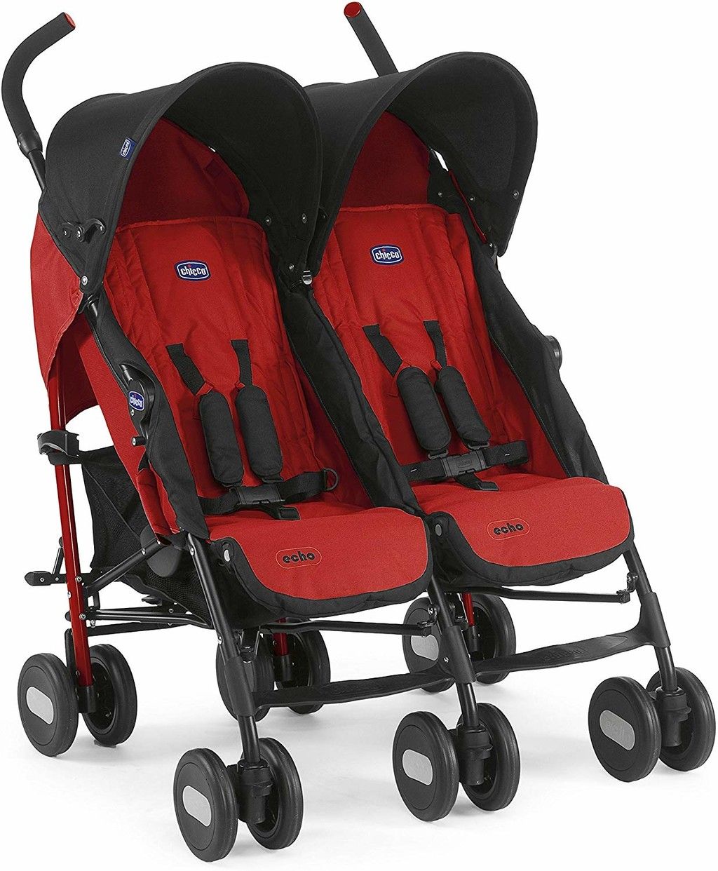 Gran Oferta De Amazon En La Silla De Paseo Gemelar Chicco Echo Twin En Color Rojo Está Rebajada A 125 Euros Con Envío Gratis Carritos De Bebé Carriolas Bebe