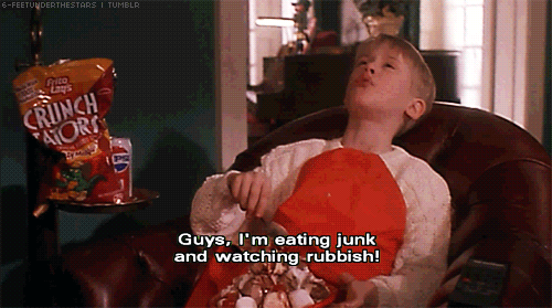 Resultado de imagem para watching movie home gif