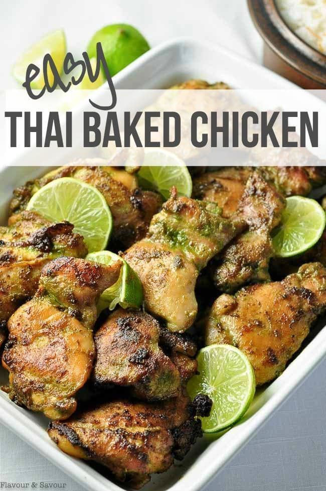Easy Thai Baked Chicken - Baked chicken recipes easy boneless breast #baked #chicken #recipes #easy #boneless #breast Easy Thai Baked Chicken