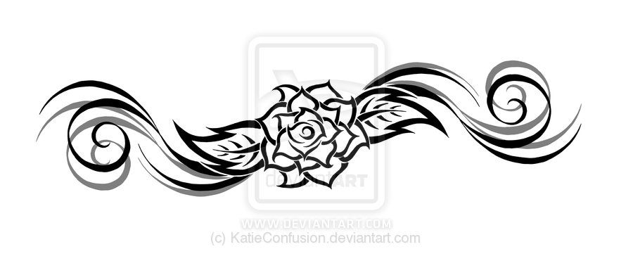 MAYBE PURPLE? tribal rose by KatieConfusion.deviantart.com on