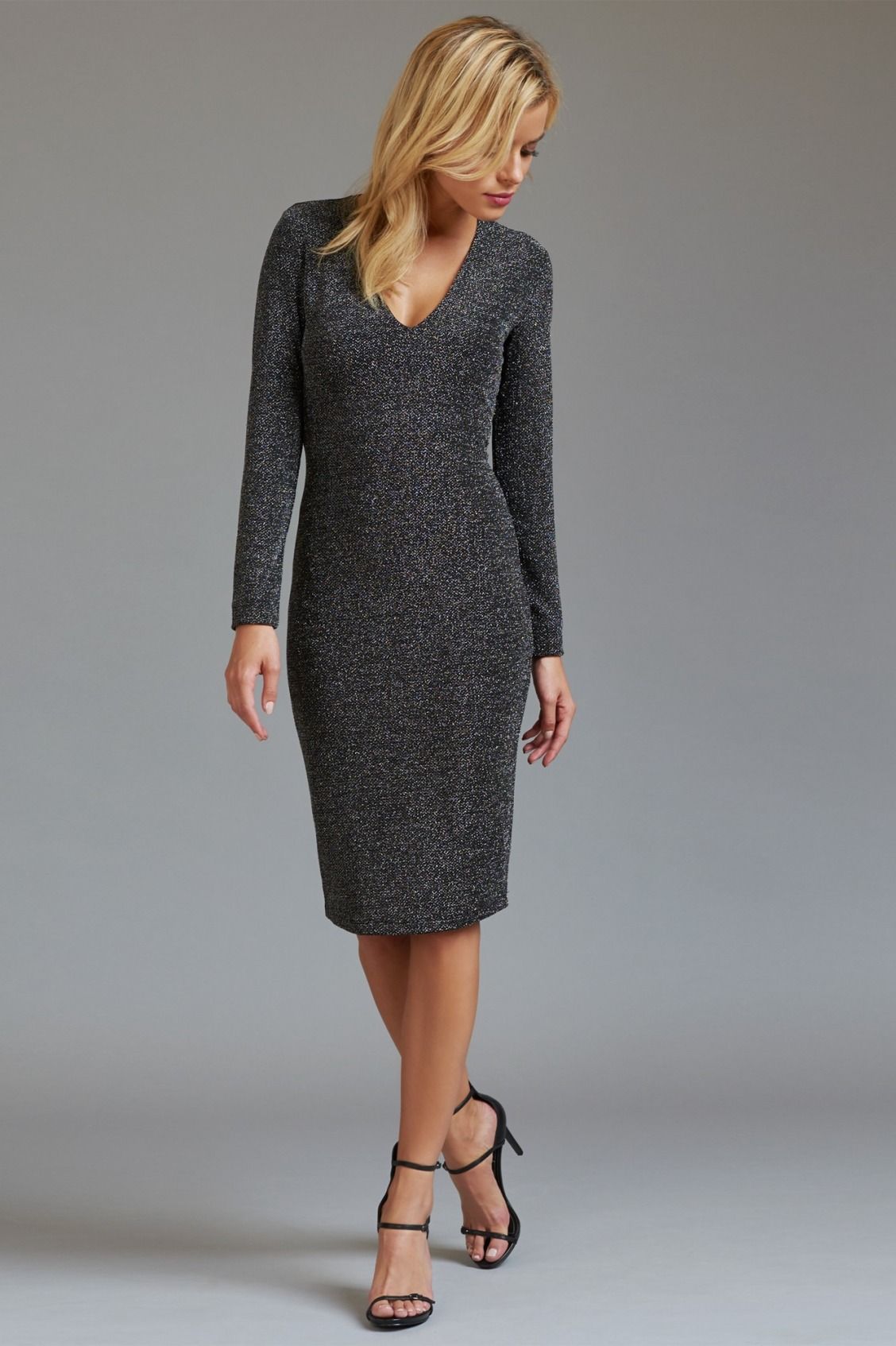 v neck bodycon top