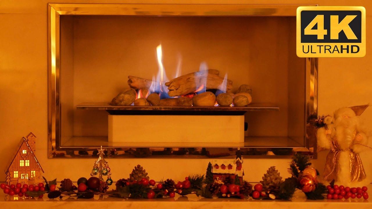 4k Christmas Fireplace Video Ultra Hd Tv Screensaver Christmas Fireplace Fireplace Screensaver Fireplace Video