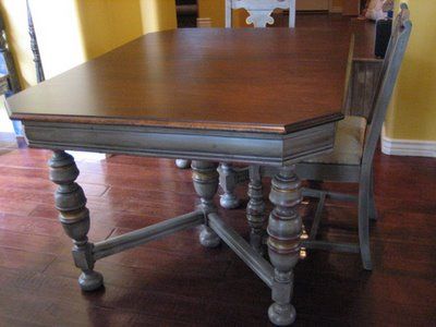 Diy Refinished Dining Table Dining Room Table Makeover Dining