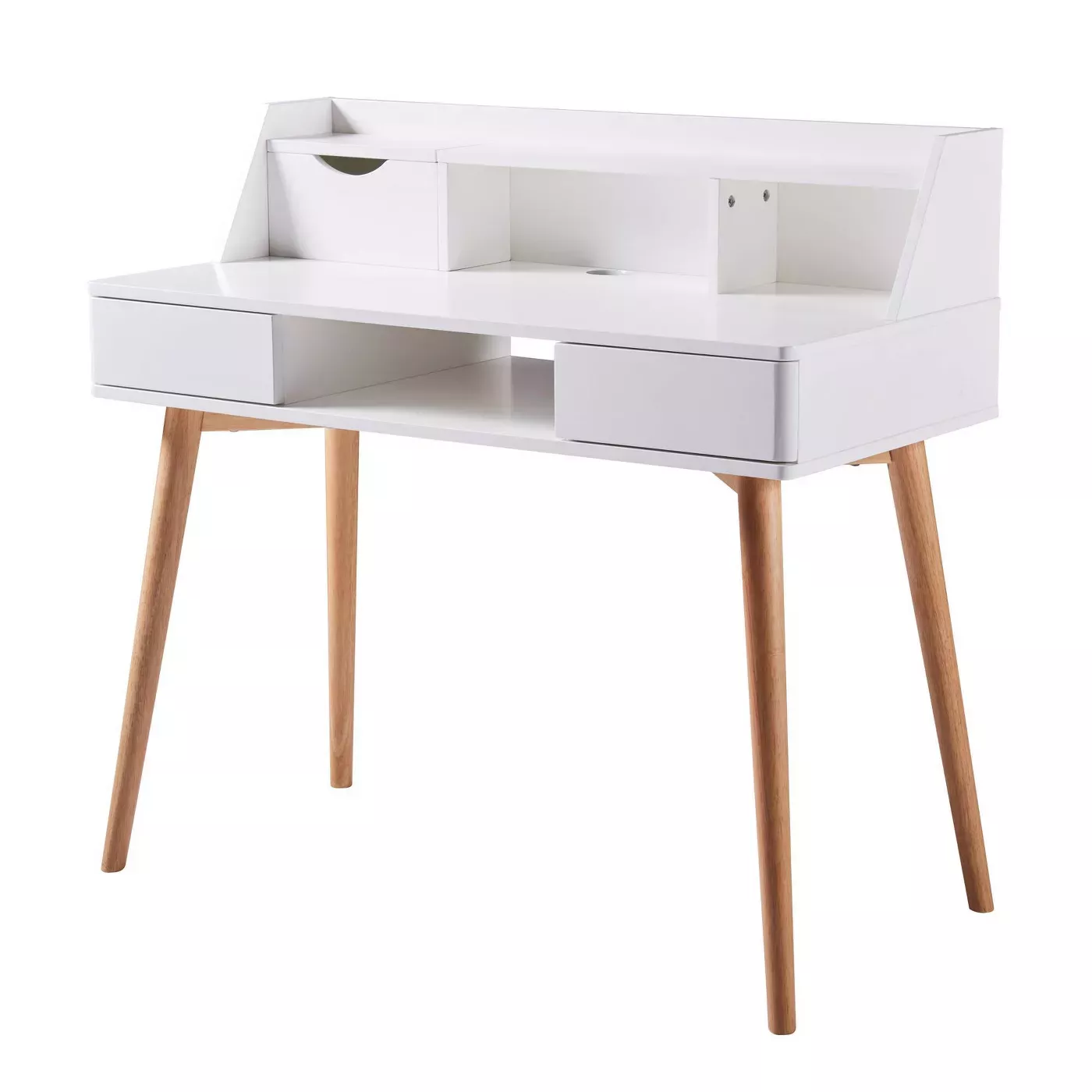 Awesome White Computer Desk With Hutch And Drawers Awesome White Computer Desk With Hutch And Drawers