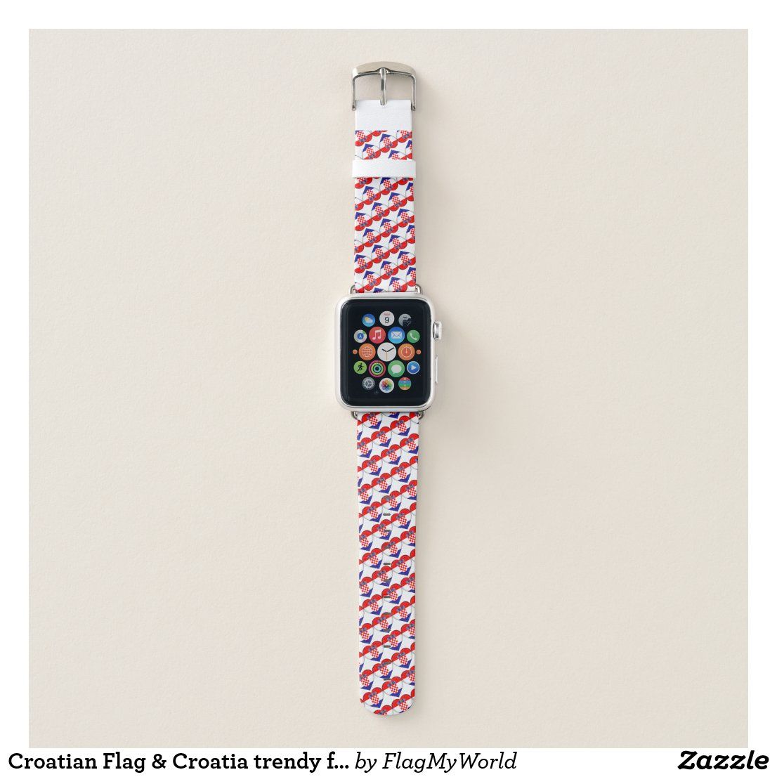 Croatian Flag Croatia Trendy Fashion Croatia Apple Watch Band Zazzle Com In 2021 Apple Watch Bands Watch Bands Croatian Flag