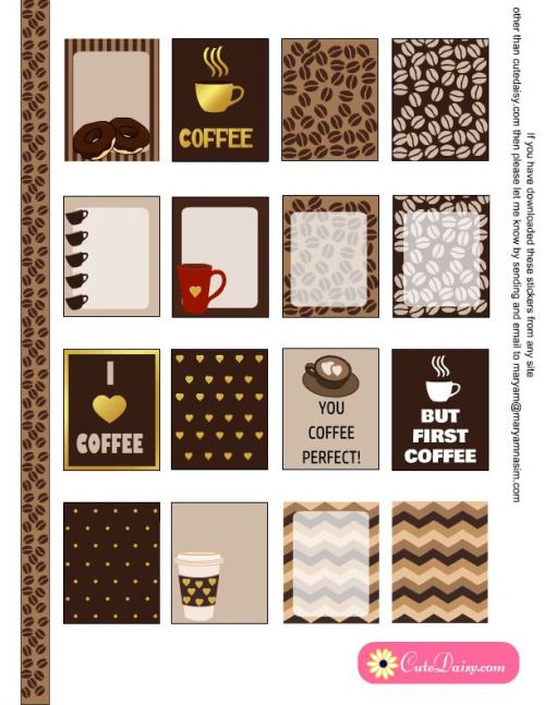 Coffee Planner Sticker Calendar Happy Planner Erin Condren Agenda Coffee Planner Sticker Calendar Happy Planner Erin Condren Agenda