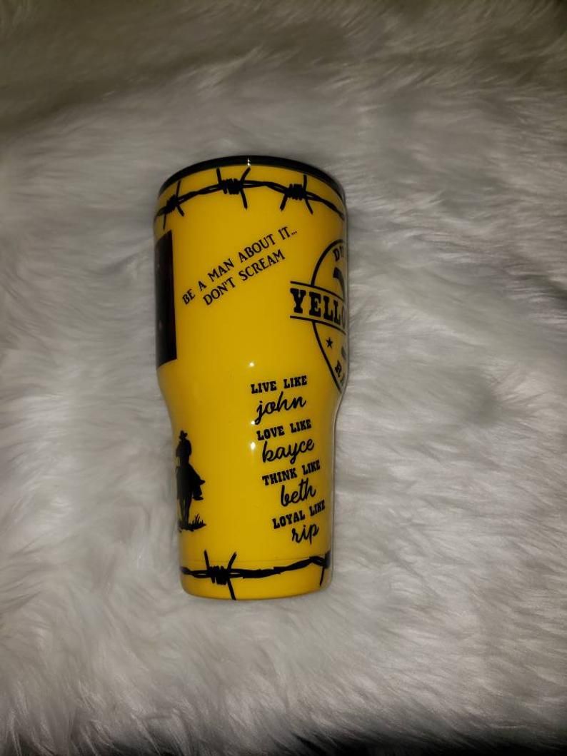 Yellowstone Dutton Ranch 30 oz tumbler yellow tumbler | Etsy | 30 oz