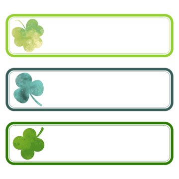 Clover Watercolor Vector Hd PNG Images, Name Sticker Cute Style Watercolor Clover, Name Stickers, Cute Style, Sticker PNG Image For Free Download