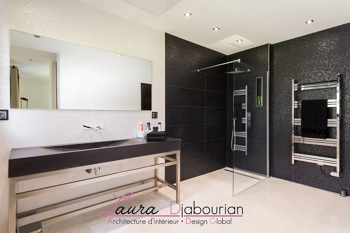 Maison D Architecte Salle De Bain Noir Et Blanc Douche Italienne Maison D Architecte Salle De Bain Noir Et Blanc Douche Italienne