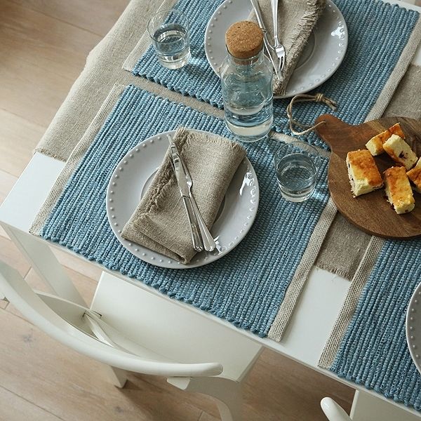Tischsets aus Leinen skandinavisches Design blau Tischset, Tisch, Tolle weihnachtsgeschenke Tischsets aus Leinen skandinavisches Design blau Tischset, Tisch, Tolle weihnachtsgeschenke