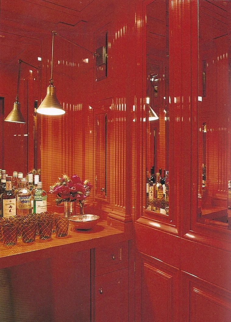 Habitually Chic Fine Paints Of Europe Red Bar Lacquered Walls