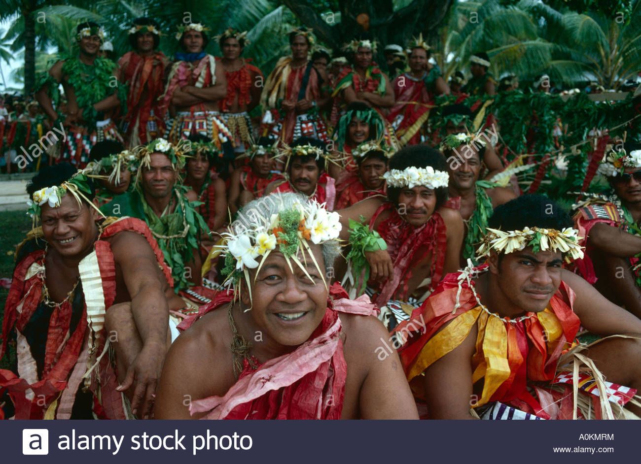 Natives Of Funafuti On Tuvalu An Island In The South Pacific
