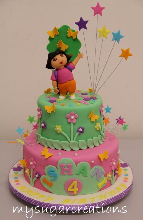 Dora The Explorer Sheet Cake With Images Explorer Birthday