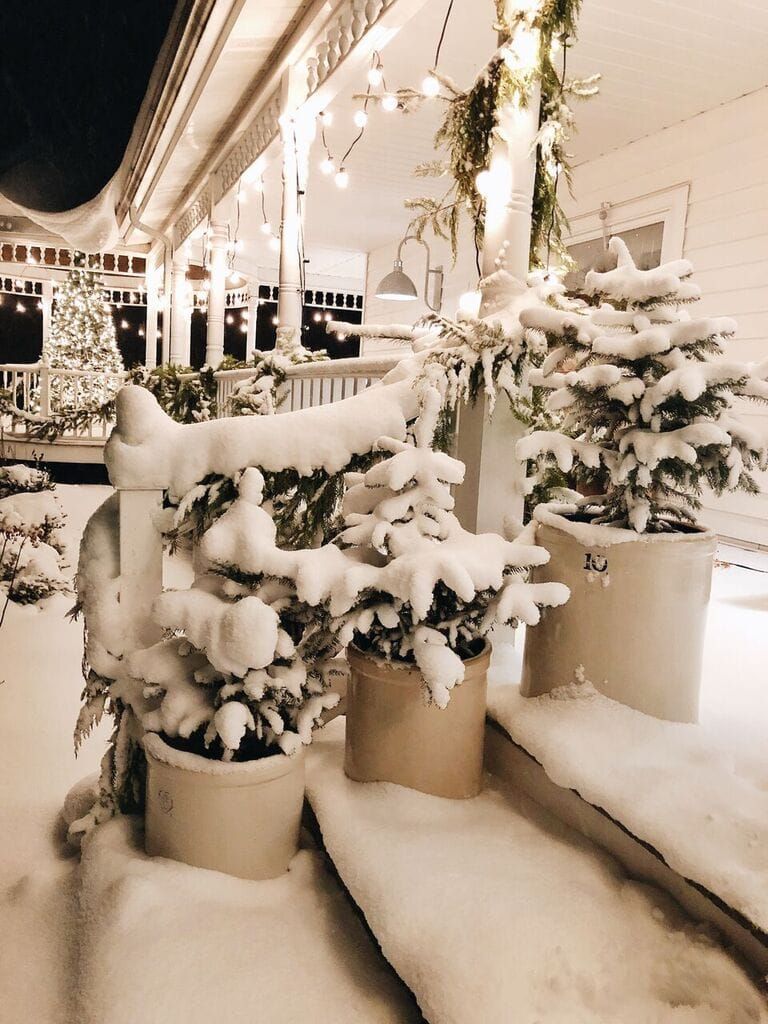 Our Farmhouse Winter Porch