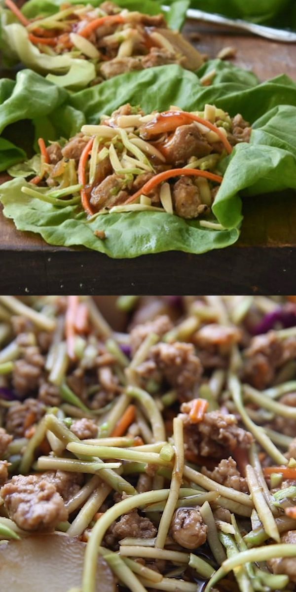 Chicken Lettuce Wraps - Easy chicken recipes for dinner healthy #easy #chicken #recipes #for #dinner #healthy Chicken Lettuce Wraps