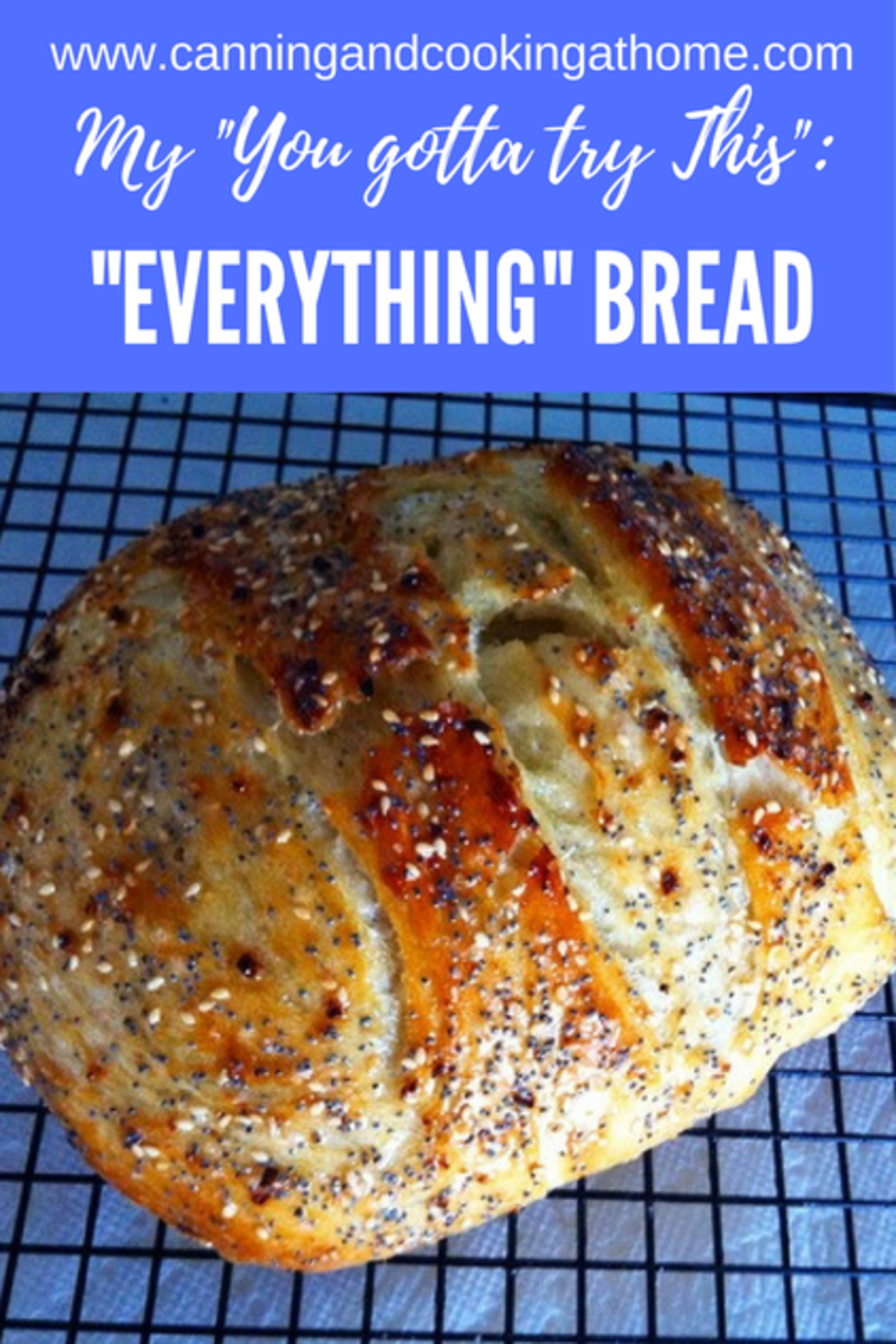 \"Everything\" Bread - CANNING AND COOKING AT HOME - My Recipe Magic #dinner #camping #dutchoven Bread Maker Recipes, Artisan Bread Recipes, Dutch Oven Recipes, Bread Recipes Homemade, Cooking Recipes, Bread Recipies, Homemade Bread Recipes Easy, Baking Bread Recipes, Amish Recipes