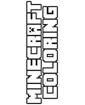 Minecraft logo and villager coloring page Topcoloringpagesnet in