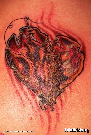 Broken Heart And Biomechanical Eyes Chest Tattoo Tattoos Chest Tattoo Eye Tattoo