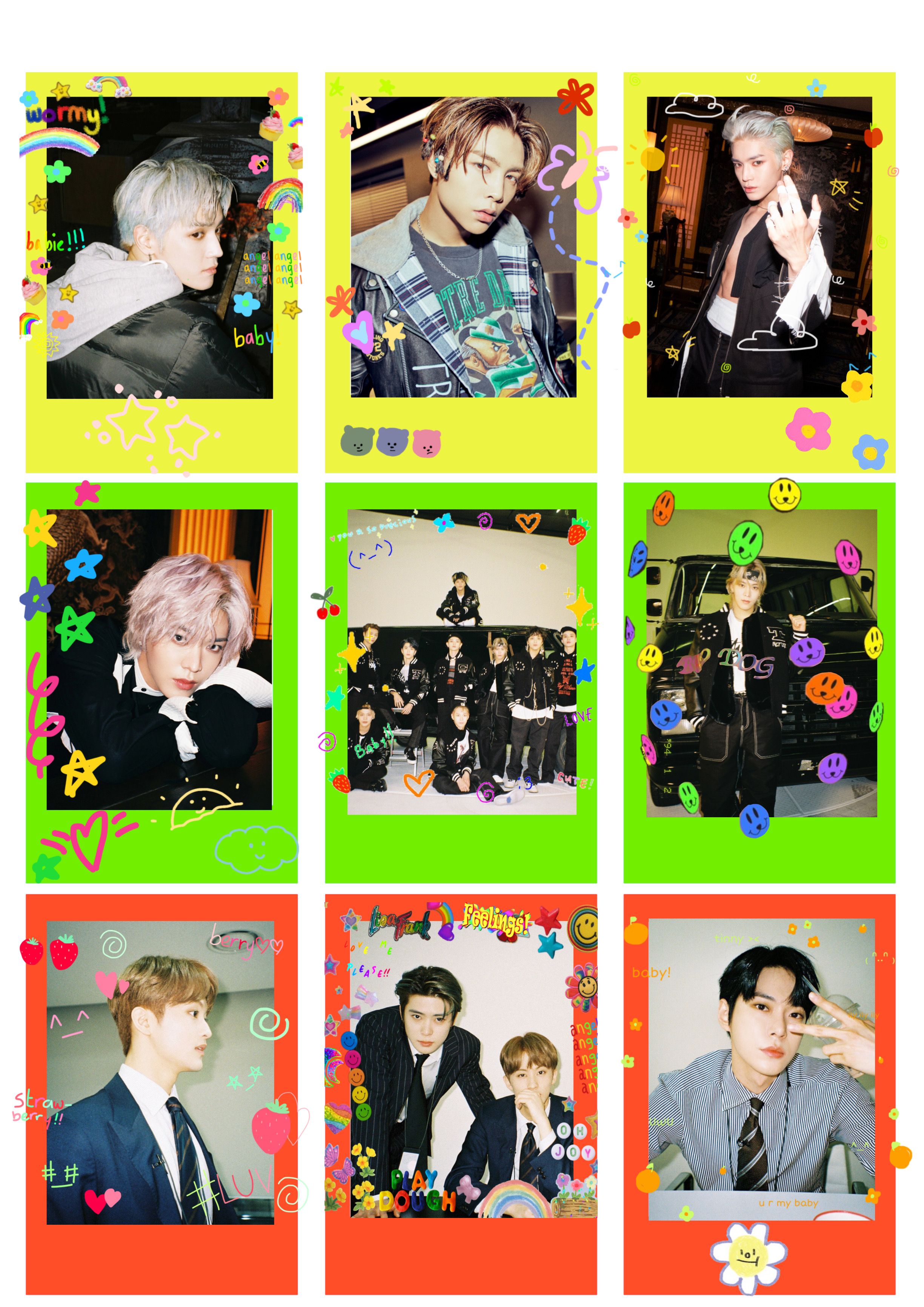 nct polcos in 2020 kpop posters nct exo stickers