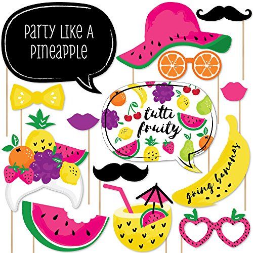 COMOPHOTO 10x7ft Fruit Birthday Backdrop Decorations Tutti Frutti Girl 1st Birthday Photo Booth Background Summer Happy Birthday Party Banner Supplies Backdrops