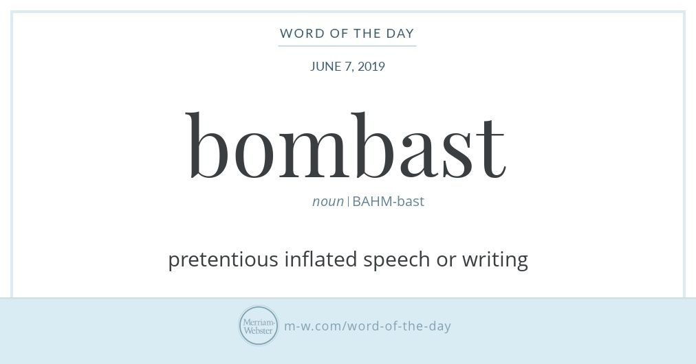 Word of the Day: Bombast