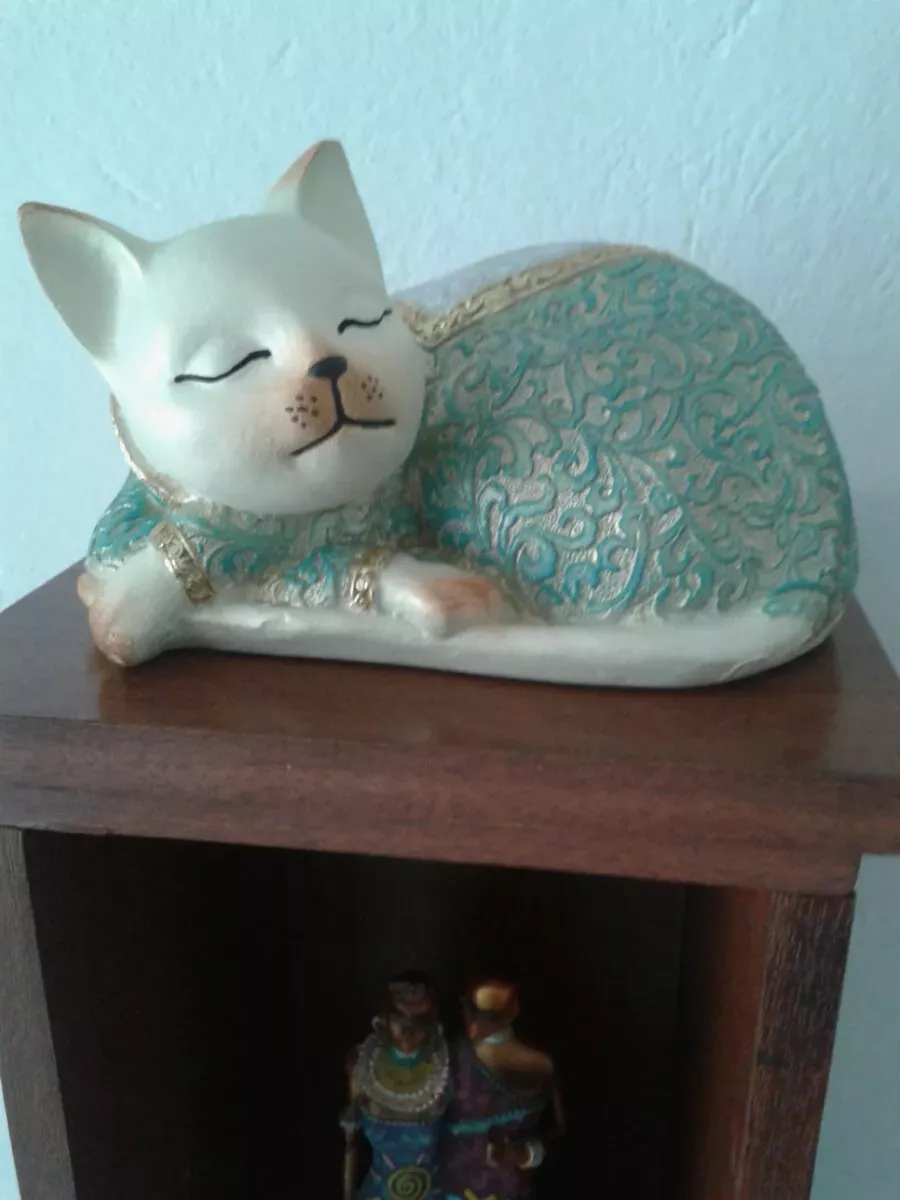 Gatos En Cerámica 75 000 En Mercado Libre Gatos Artesanías De Gato Arte Con Gatos