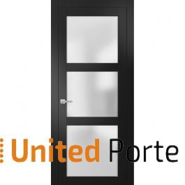 Solid French Door Frosted Glass | Lucia 2552 Matte Black | Single Regular Panel Frame Trims Handle | Bathroom Bedroom Sturdy Doors — United Porte French Pocket Doors, French Doors, Black Interior Doors, European Doors, Black Singles, Wood Interiors, Minimalist Interior, Single Doors, Frame Set