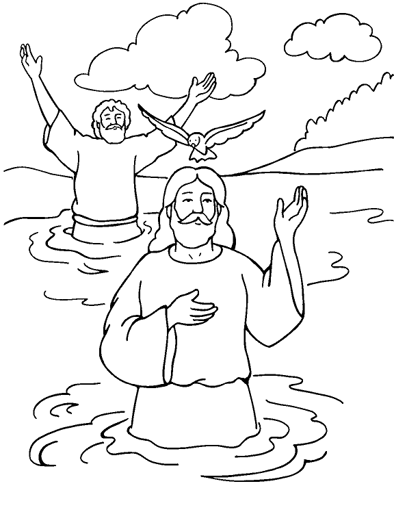 jesus é batizado desenhos e atividades bible journaling