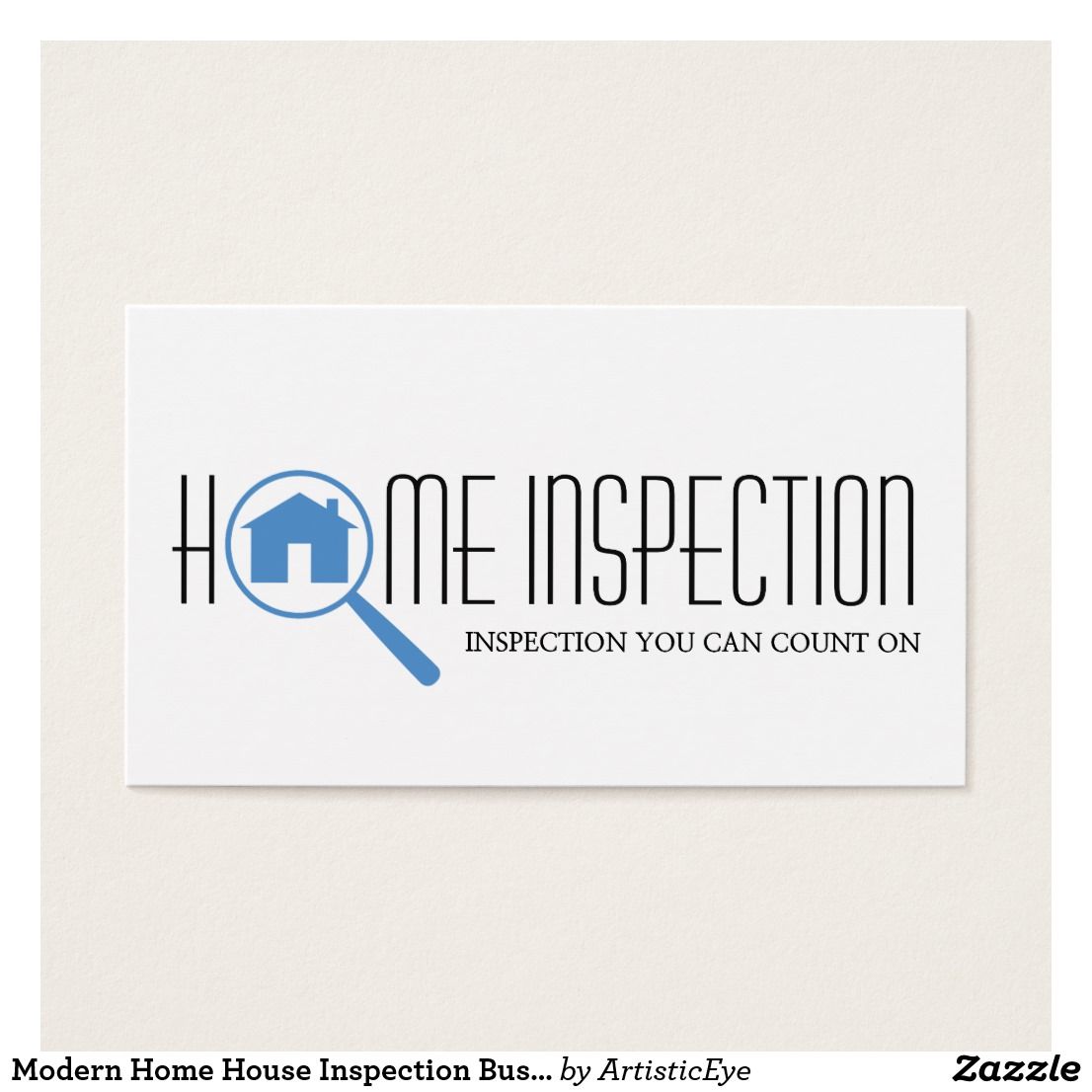 Modern Home House Inspection Business Cards Home inspection, Modern