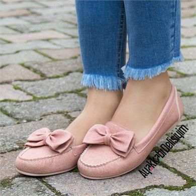 Henin Pudra Fiyonklu Babet Pretty Flat Shoes Work Shoes Women Womens Fashion Shoes