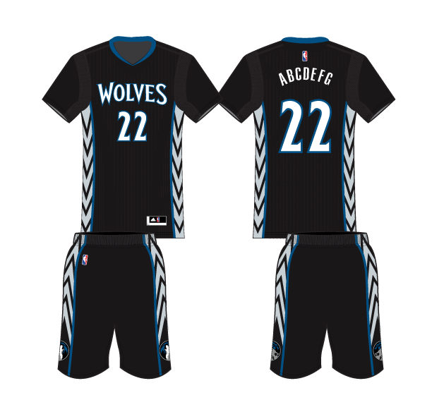 minnesota timberwolves sleeved jersey