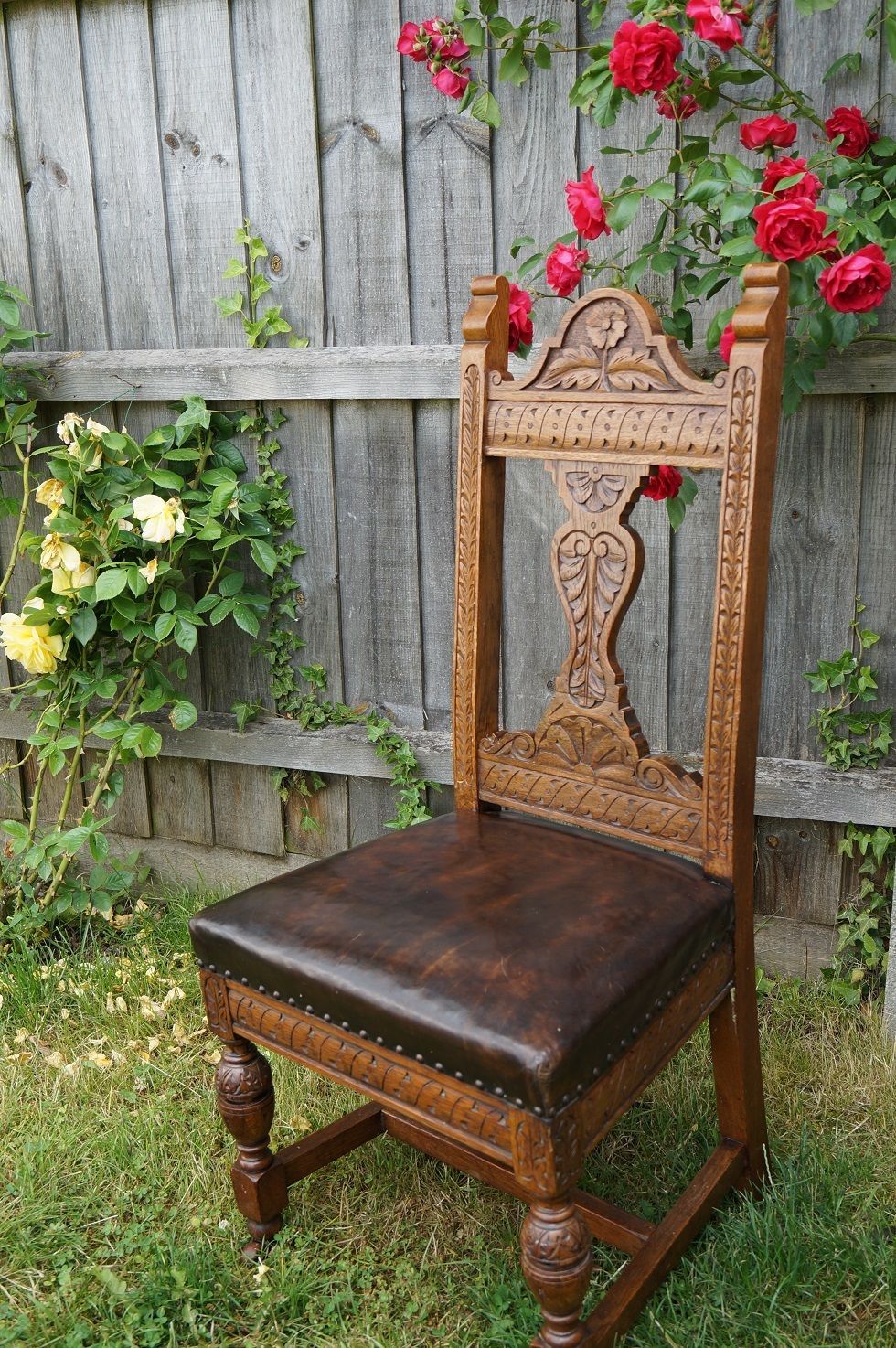 Beautiful High Back 18th Century Carved Oak Chair In Great 18th Century Carved Oak Chair