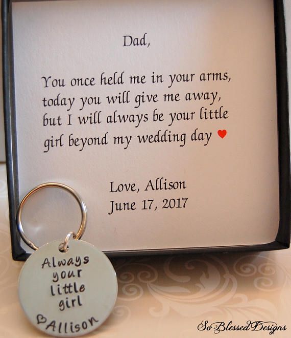 Father Of The Bride Keychain Gift From Daughter Such A Unique Gift For Dad On Your Wedding Day Father Of The Bride Ideas Personalized From