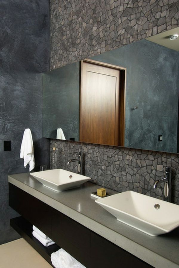 Schwarz im Badezimmer waschbecken spiegel bathrooms Pinterest - spiegel badezimmer mit beleuchtung Schwarz im Badezimmer waschbecken spiegel bathrooms Pinterest - spiegel badezimmer mit beleuchtung
