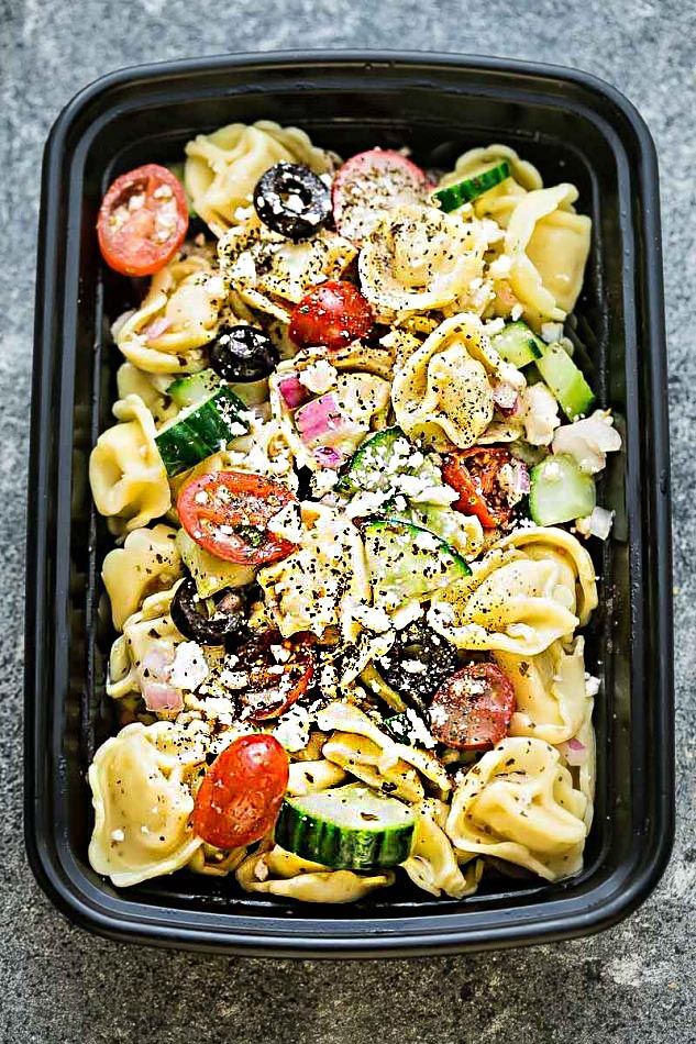 Greek Tortellini Pasta Salad - the perfect side dish to bring to summer