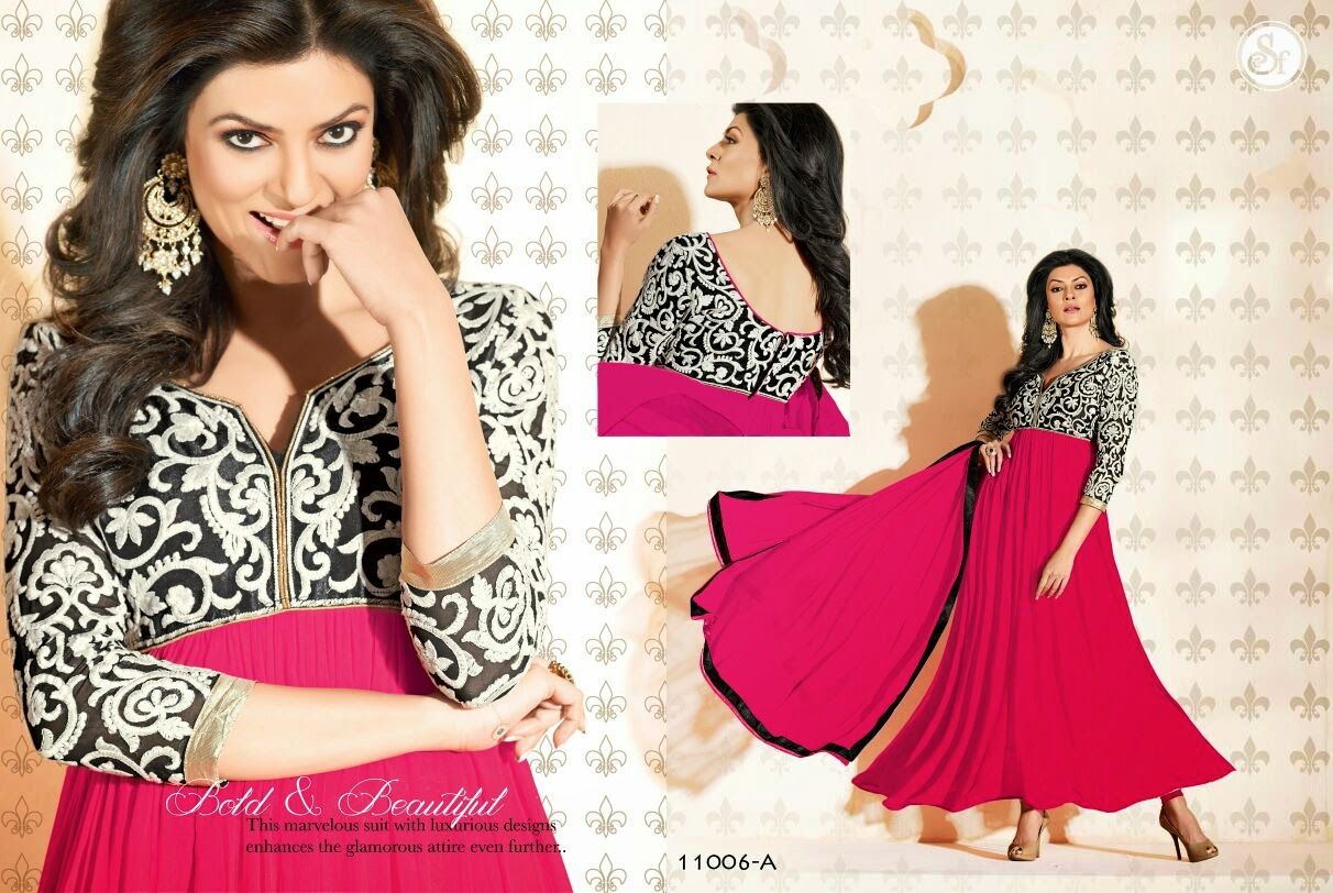 Sushmita Sen In Georgette Anarkali Suit Online Glamour Beauty Sushmita Sen Designer Anarkali
