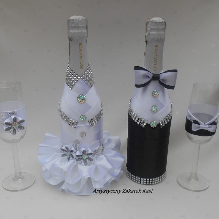 Botellas decoradas para boda