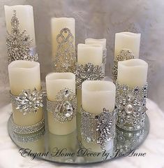Candle Set, Flickering LED Wax PILLAR CANDLE set, Candle Set, Flickering LED Wax PILLAR CANDLE set,